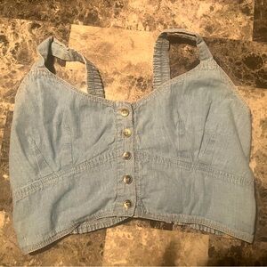Jean crop top